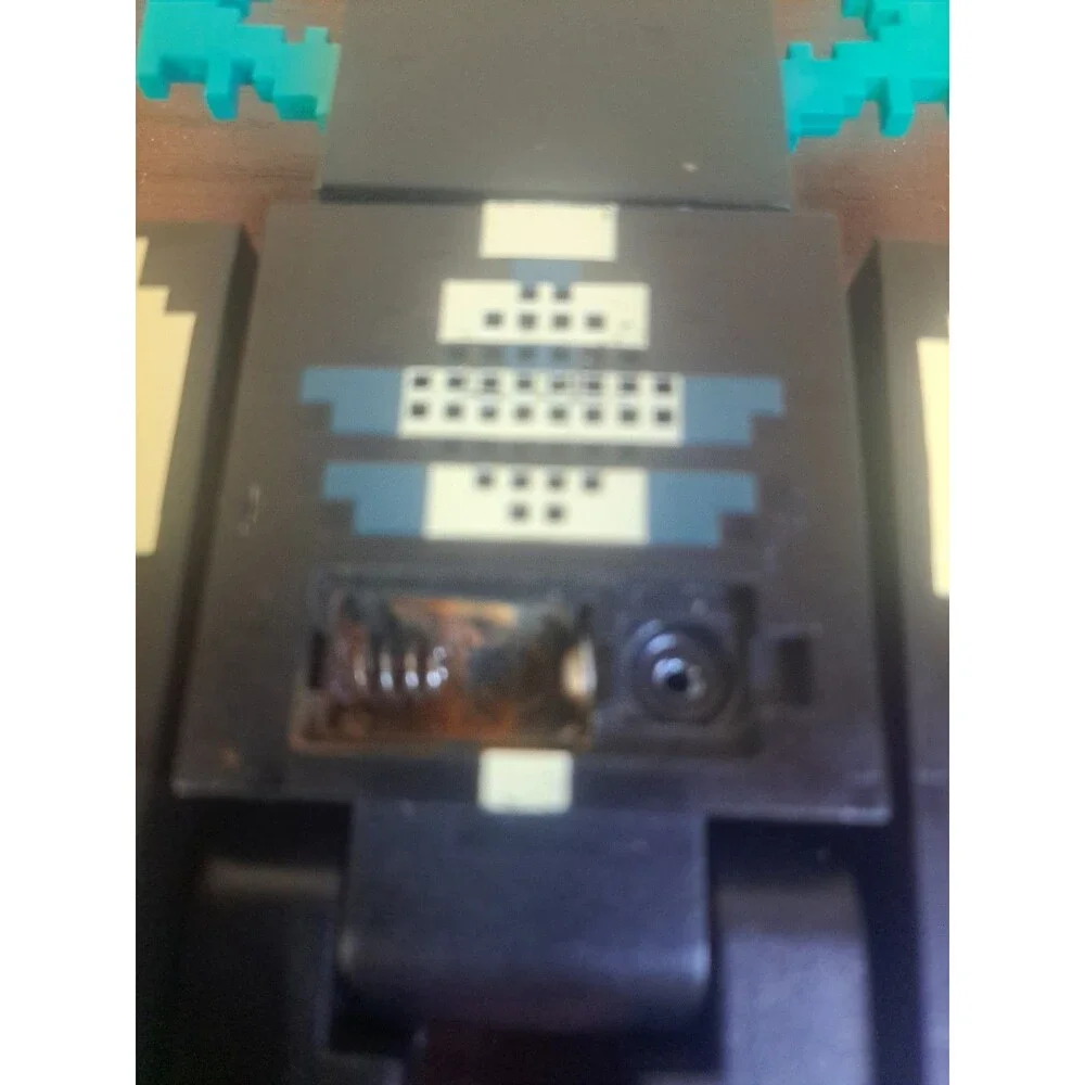 Minecraft Warden Figure Toy, Articulated Block Style, Black/Blue Untested